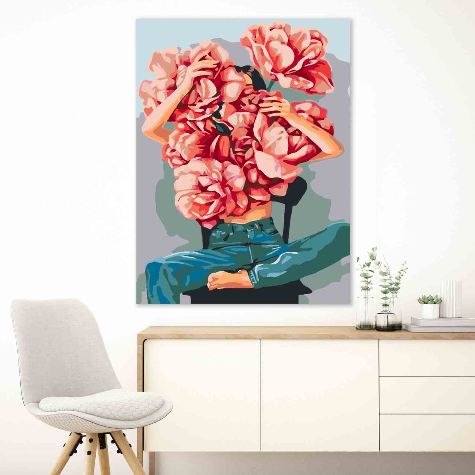 Pictura pe numere - Floral Head 4071