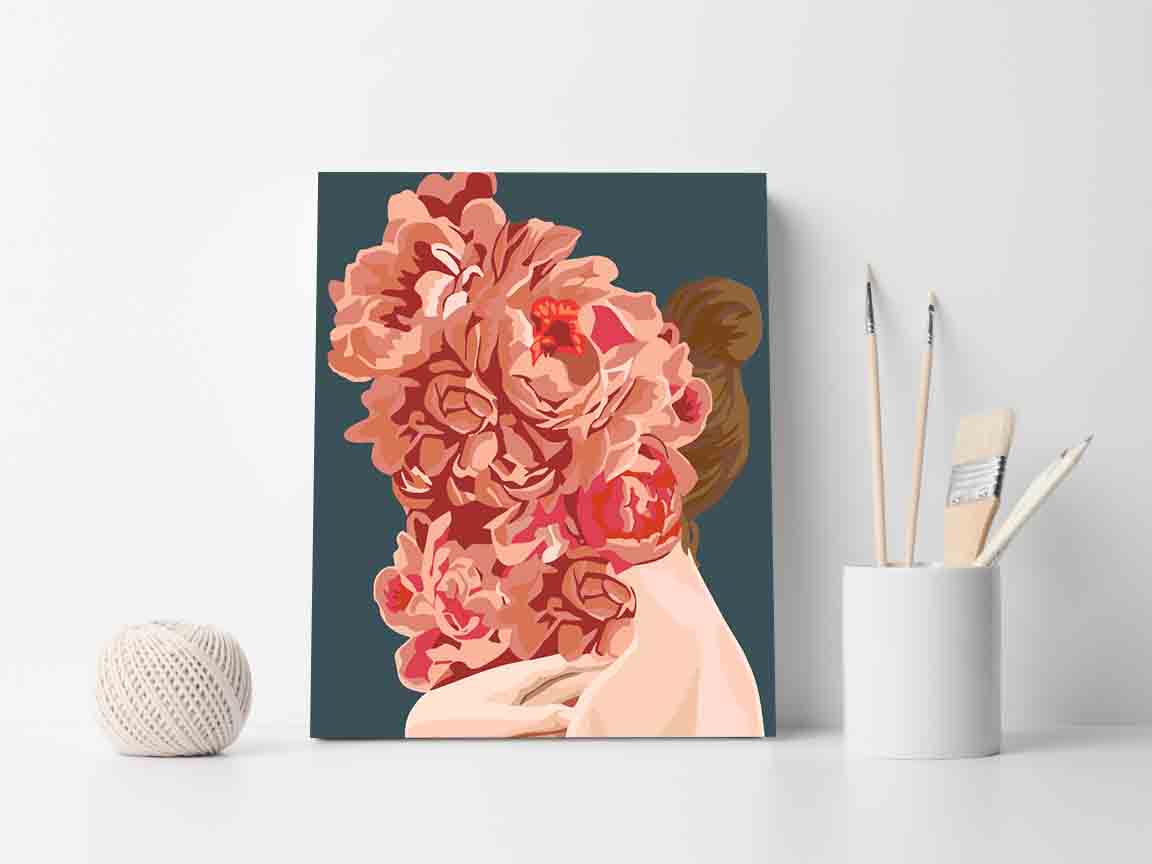 Pictura pe numere - Floral Head 4072