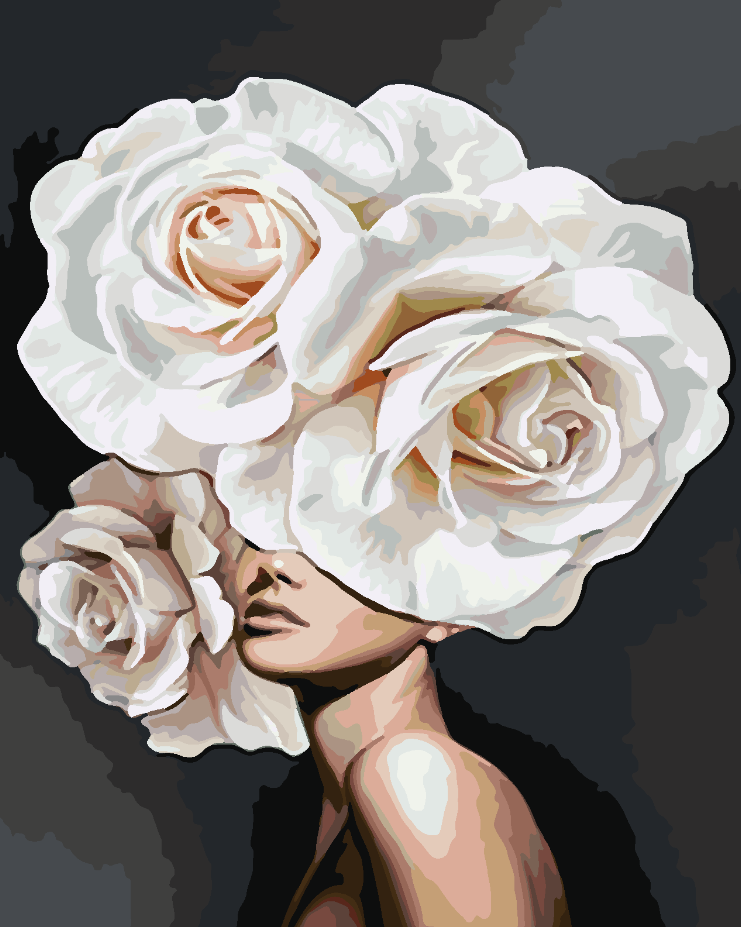 Pictura pe numere - Floral Head 4079