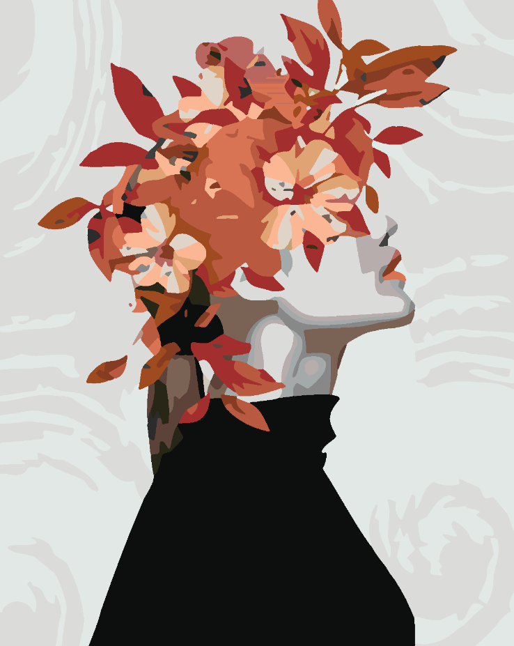 Pictura pe numere - Floral Head 4081