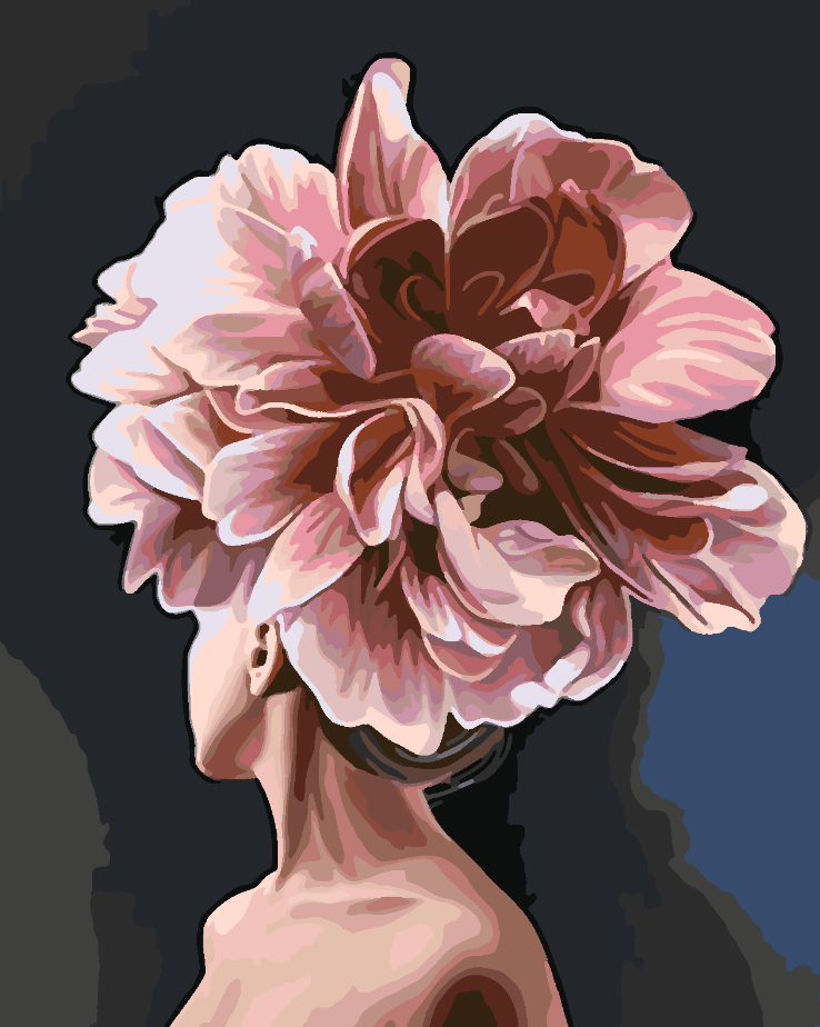 Pictura pe numere - Floral Head 4083