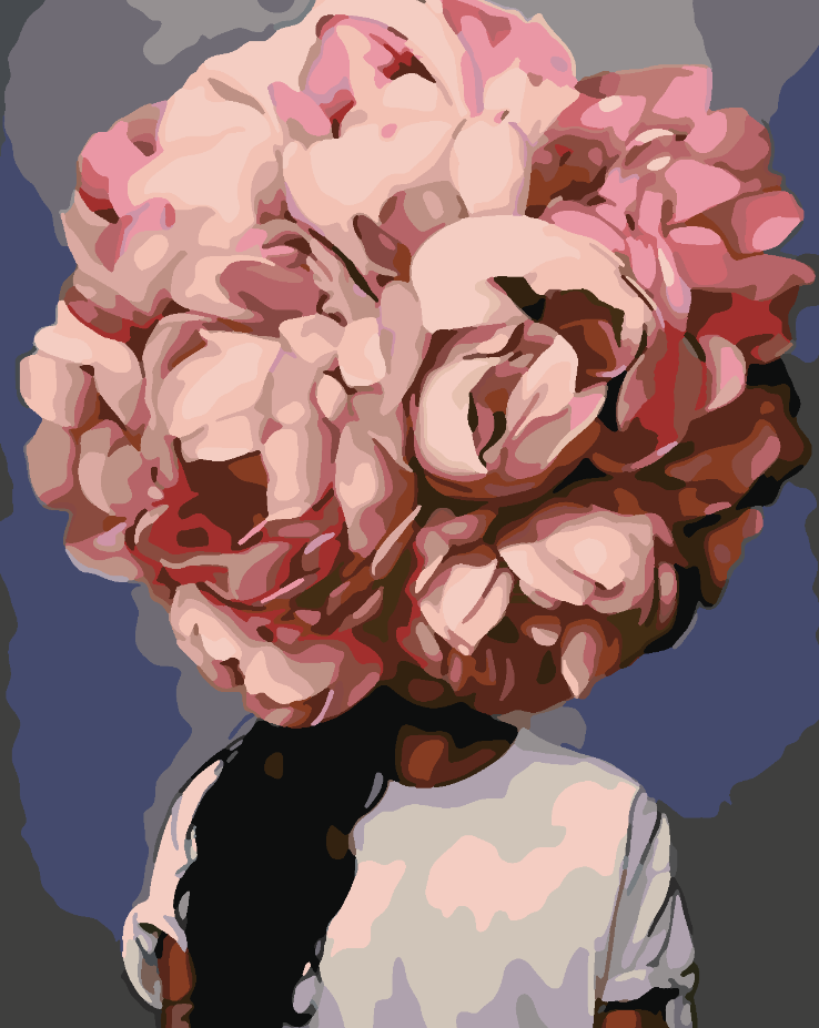 Pictura pe numere - Floral Head 4085