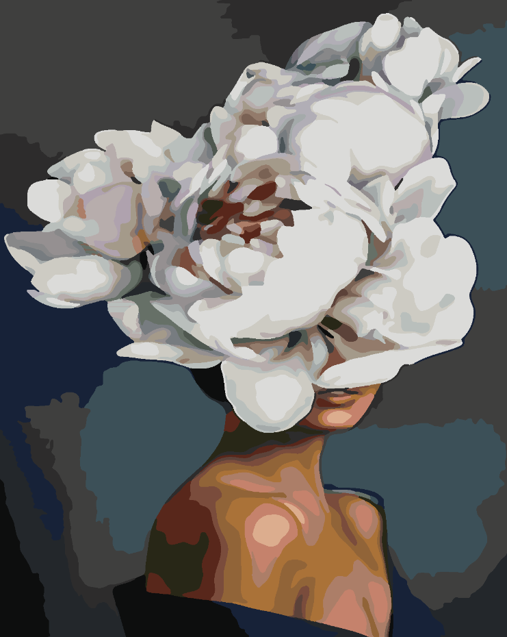 Pictura pe numere - Floral Head 4086