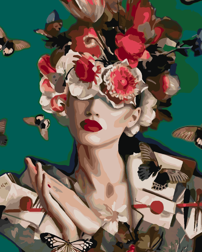 Pictura pe numere - Floral Head 4087
