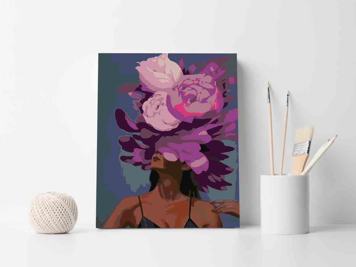 Pictura pe numere - Floral Head 4089