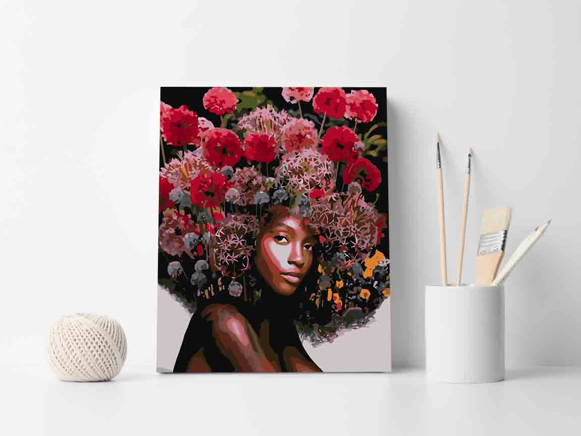 Pictura pe numere - Floral Head 4091