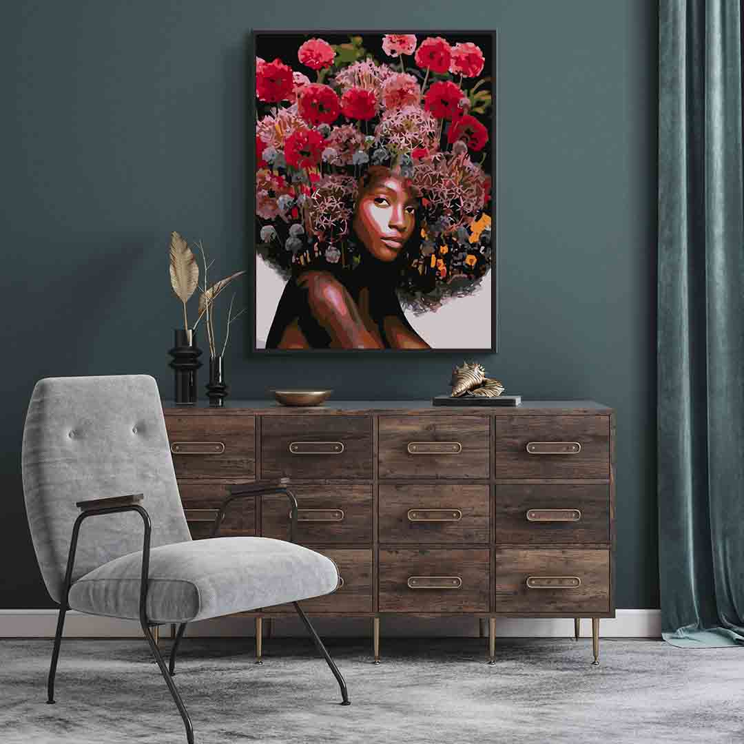 Pictura pe numere - Floral Head 4091