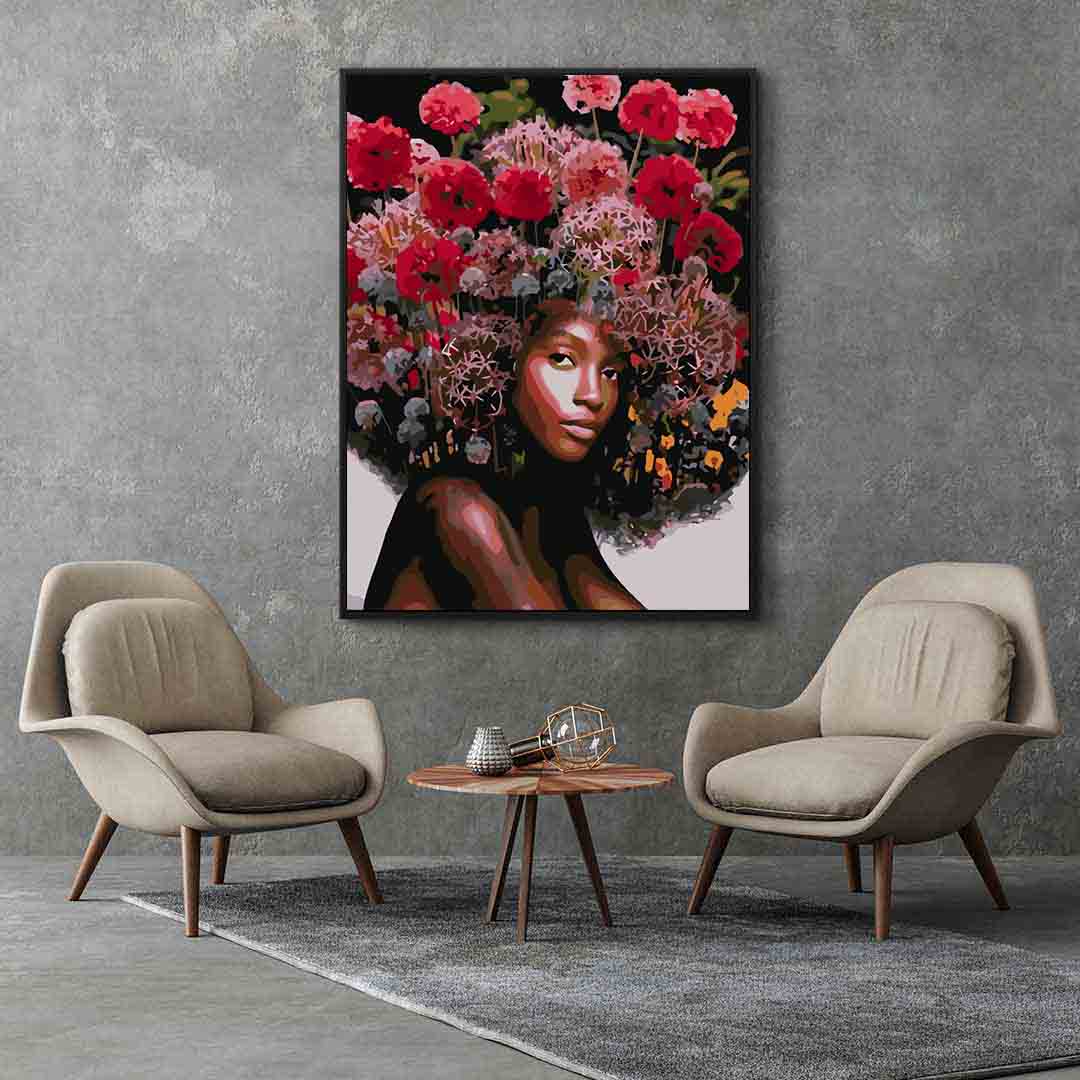 Pictura pe numere - Floral Head 4091