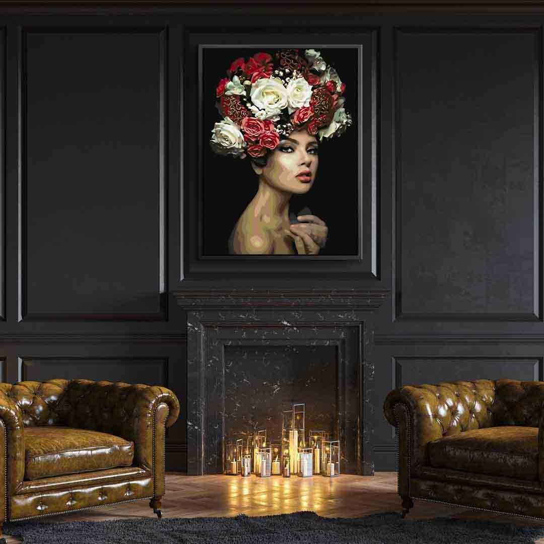 Pictura pe numere - Floral Head 4095
