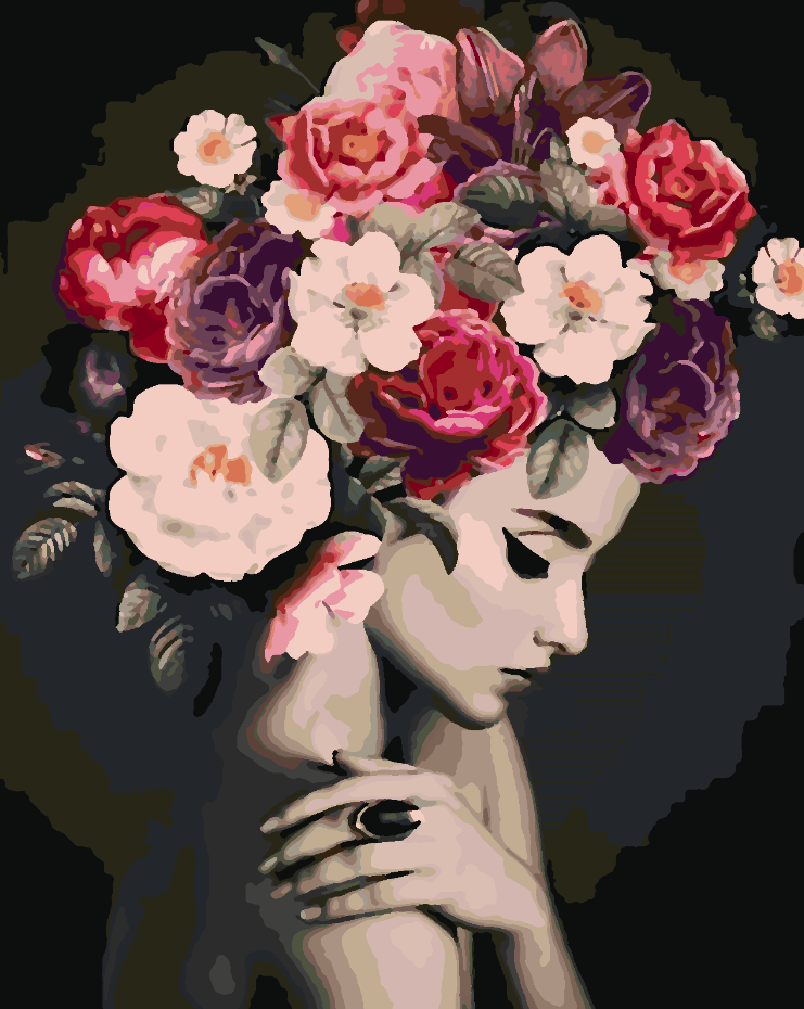Pictura pe numere - Floral Head 4096