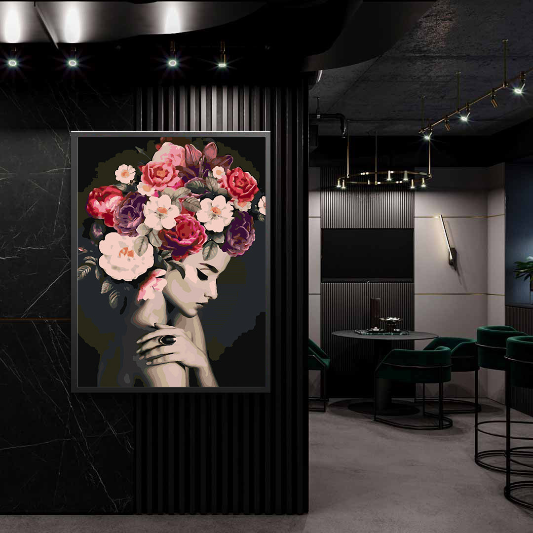 Pictura pe numere - Floral Head 4096