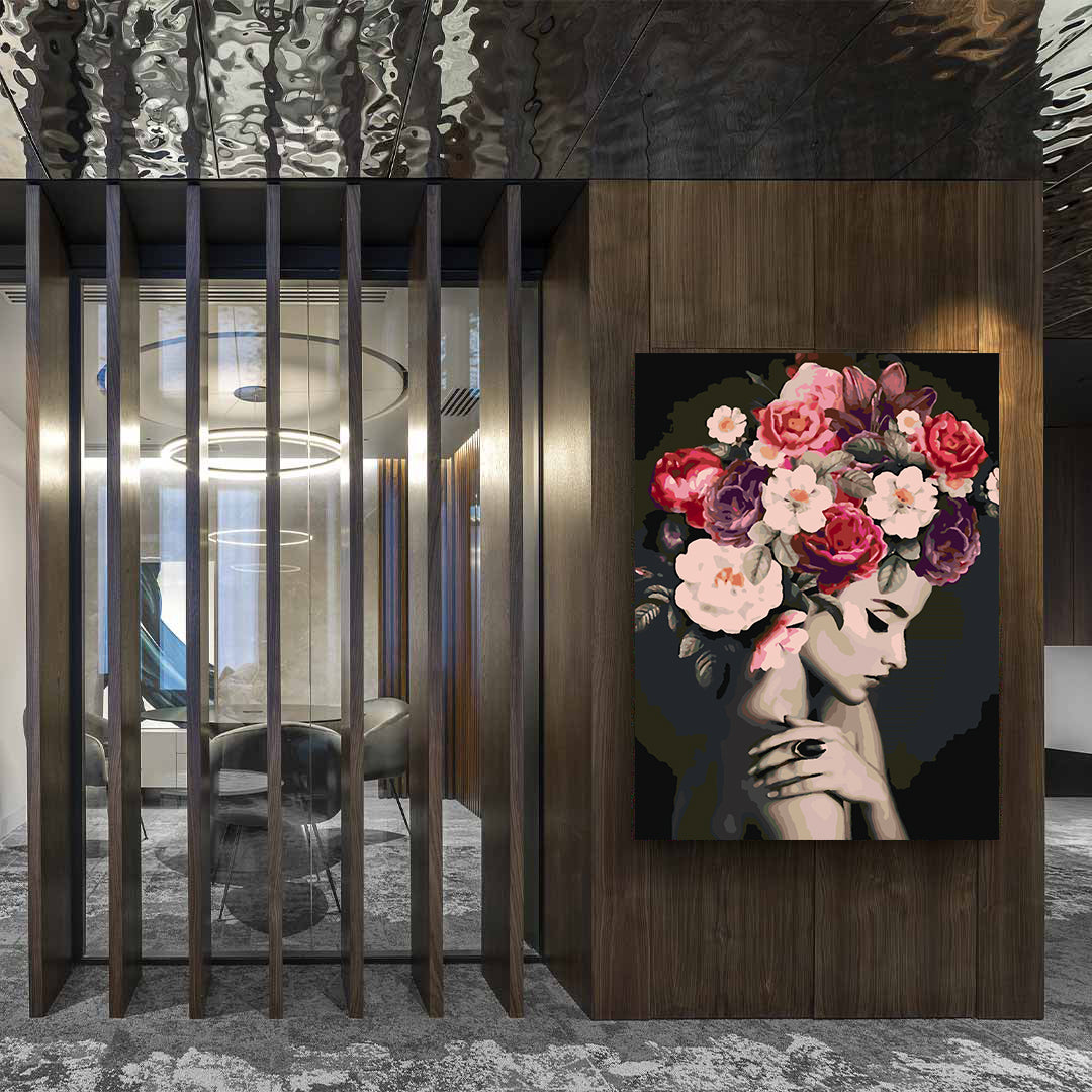 Pictura pe numere - Floral Head 4096