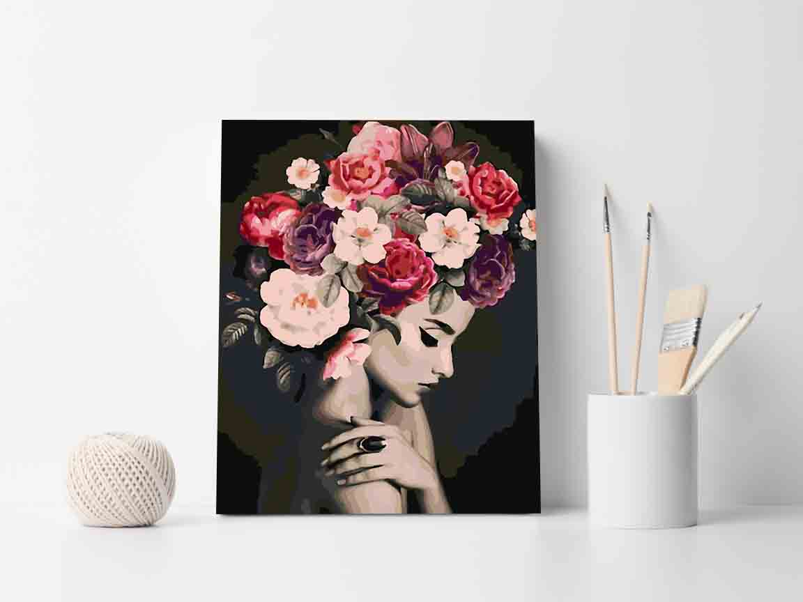 Pictura pe numere - Floral Head 4096