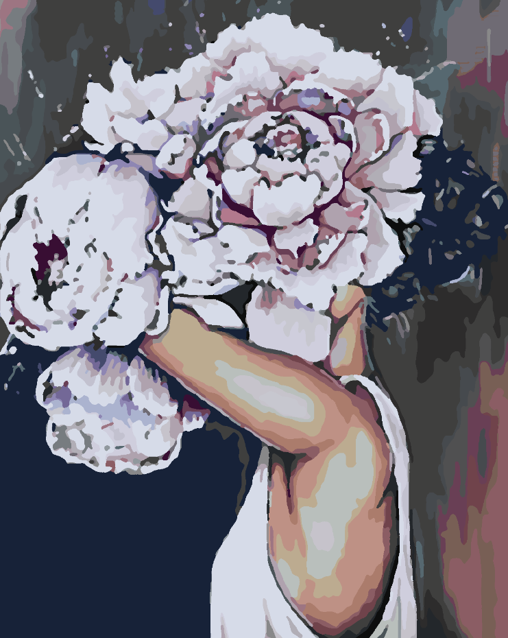 Pictura pe numere - Floral Head 4098