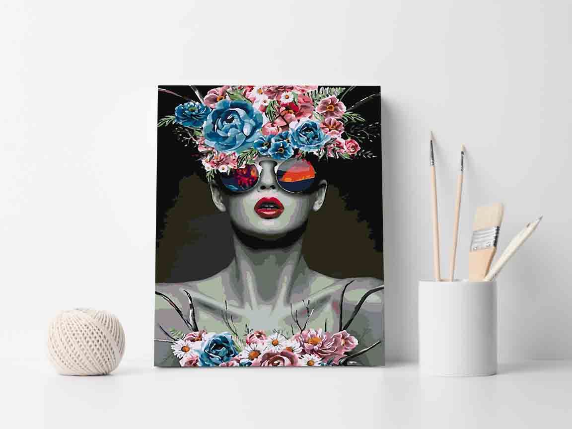 Pictura pe numere - Floral Head 4100