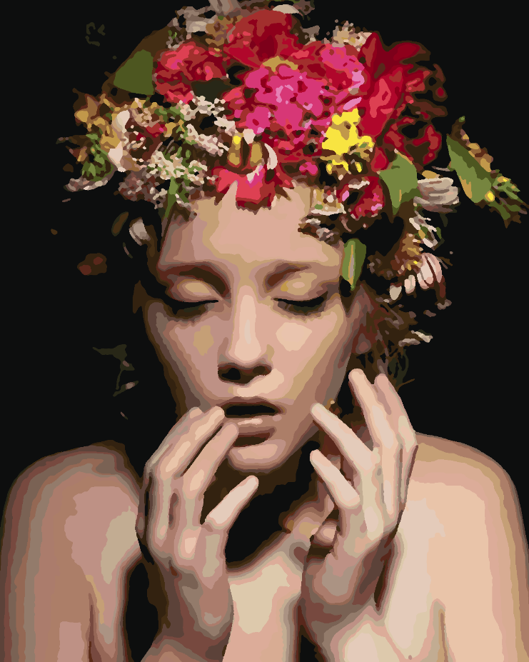 Pictura pe numere - Floral Head 4101