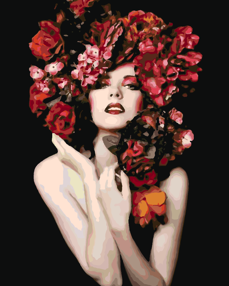 Pictura pe numere - Floral Head 4103