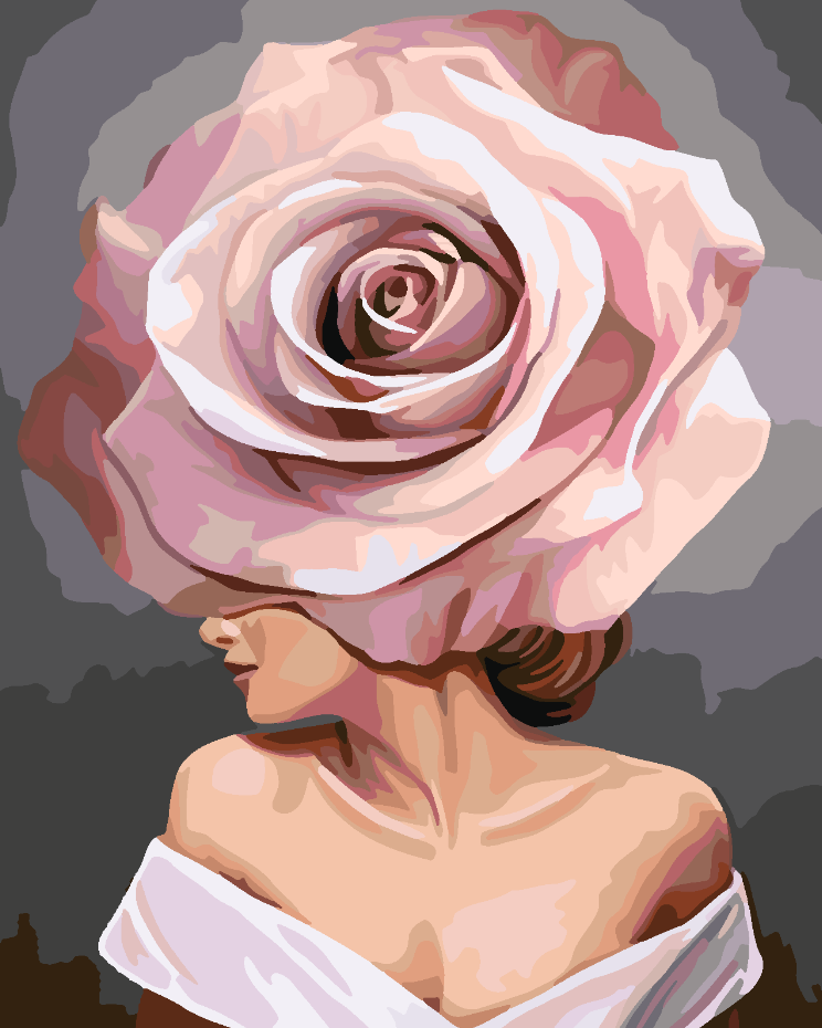 Pictura pe numere - Floral Head 4105