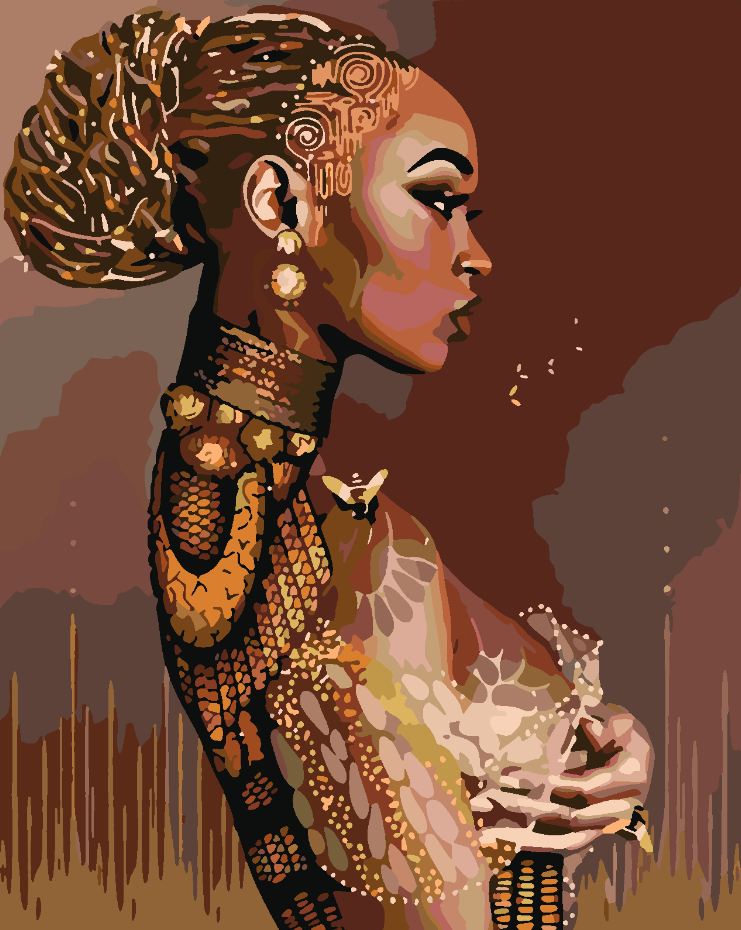 Peinture par numéros - Portrait de fille 4108