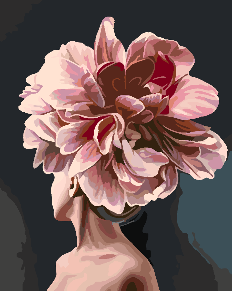 Pictura pe numere - Floral Head 4109