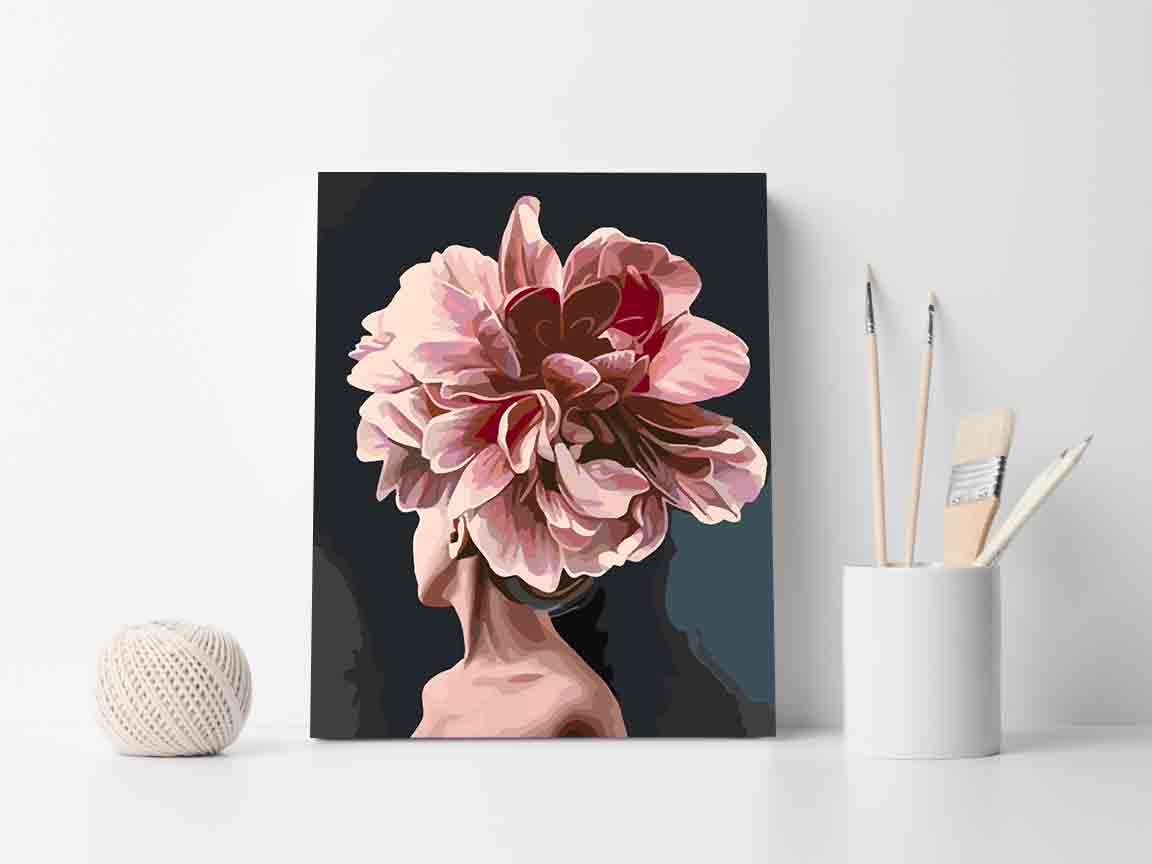 Peinture par numéros - Tête florale 4109