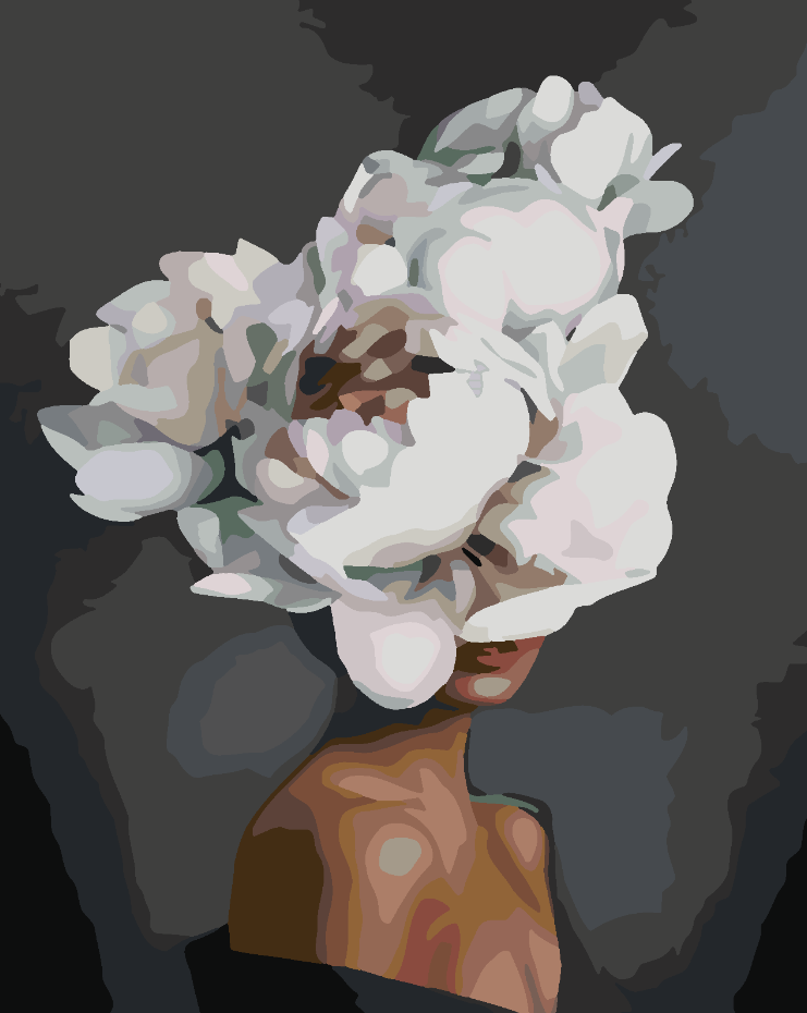 Pictura pe numere - Floral Head 4114