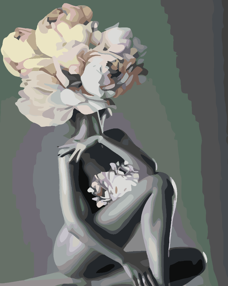 Pictura pe numere - Floral Head 4116