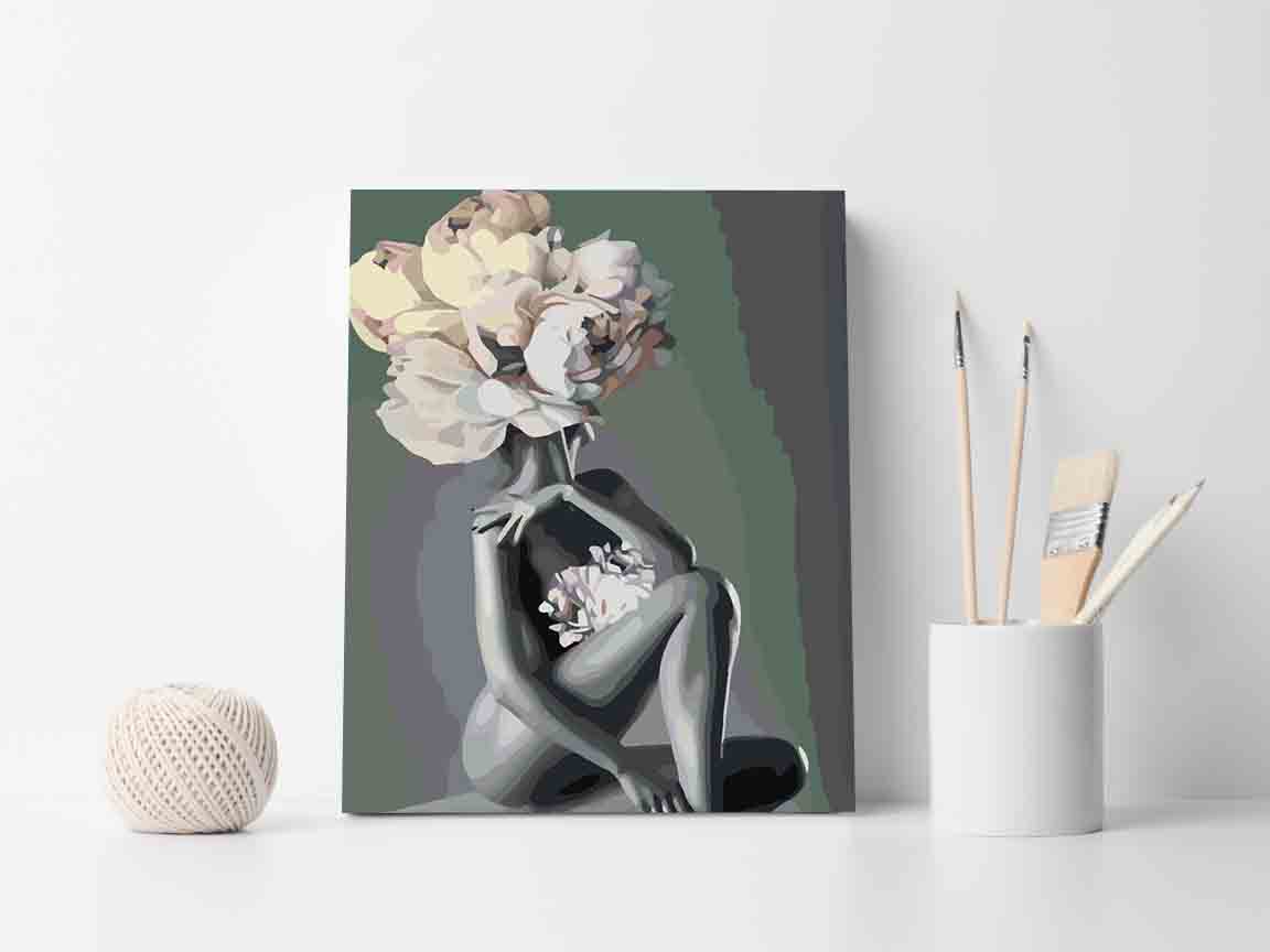 Peinture par numéros - Tête florale 4116