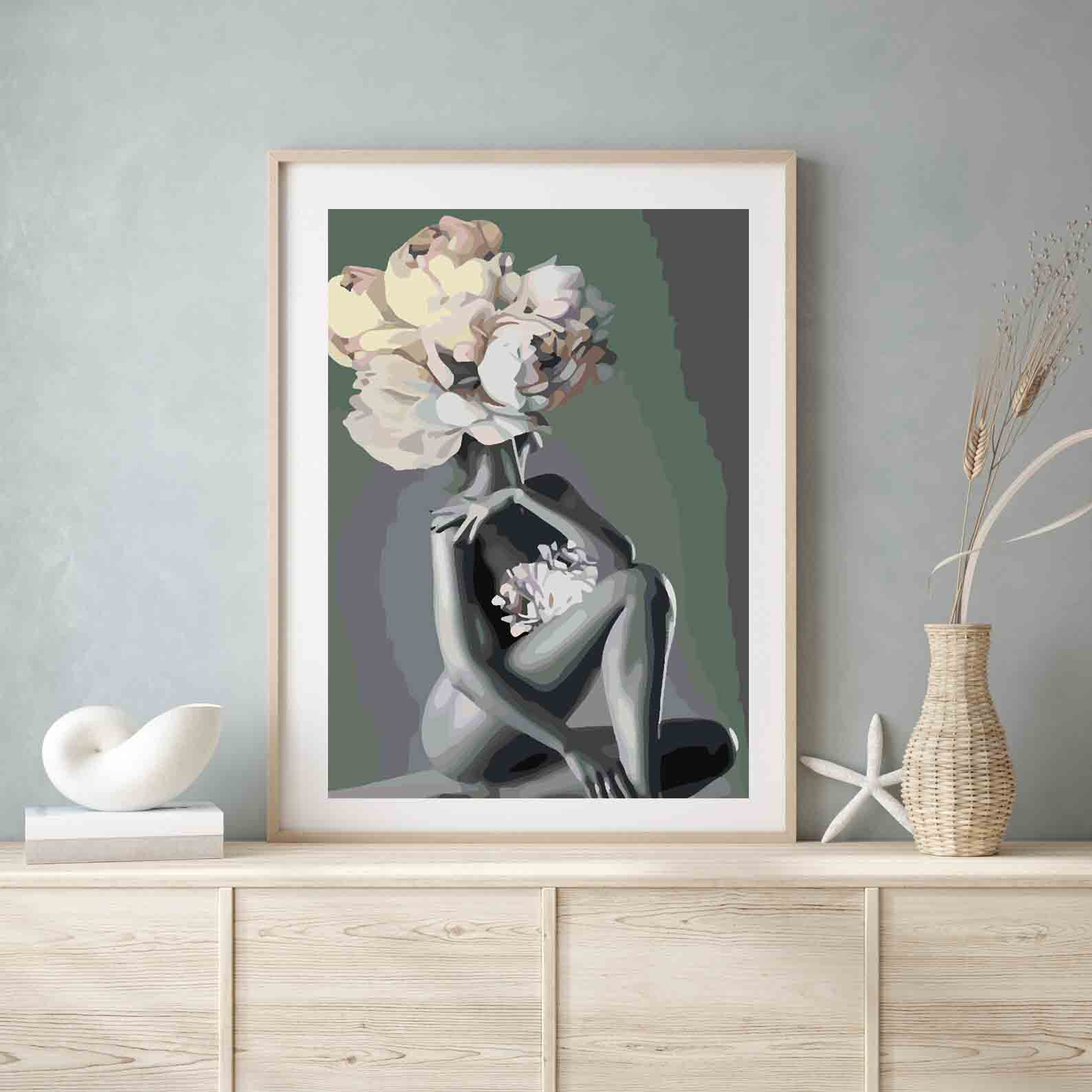 Peinture par numéros - Tête florale 4116