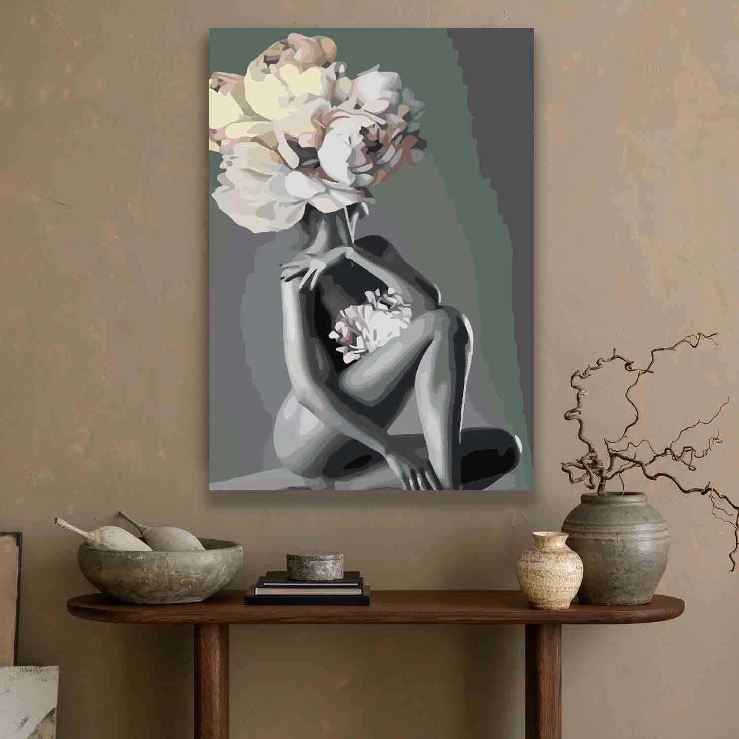 Peinture par numéros - Tête florale 4116