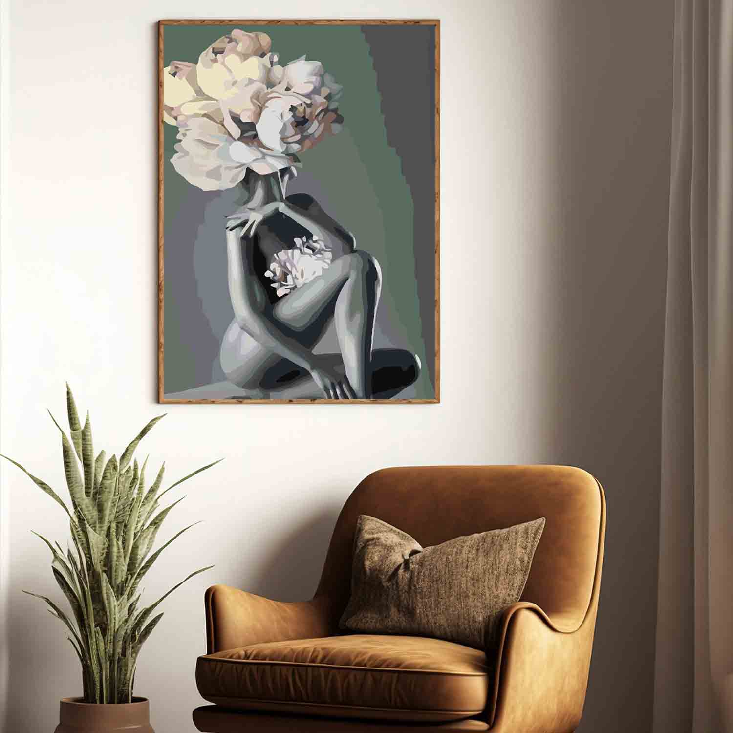 Peinture par numéros - Tête florale 4116