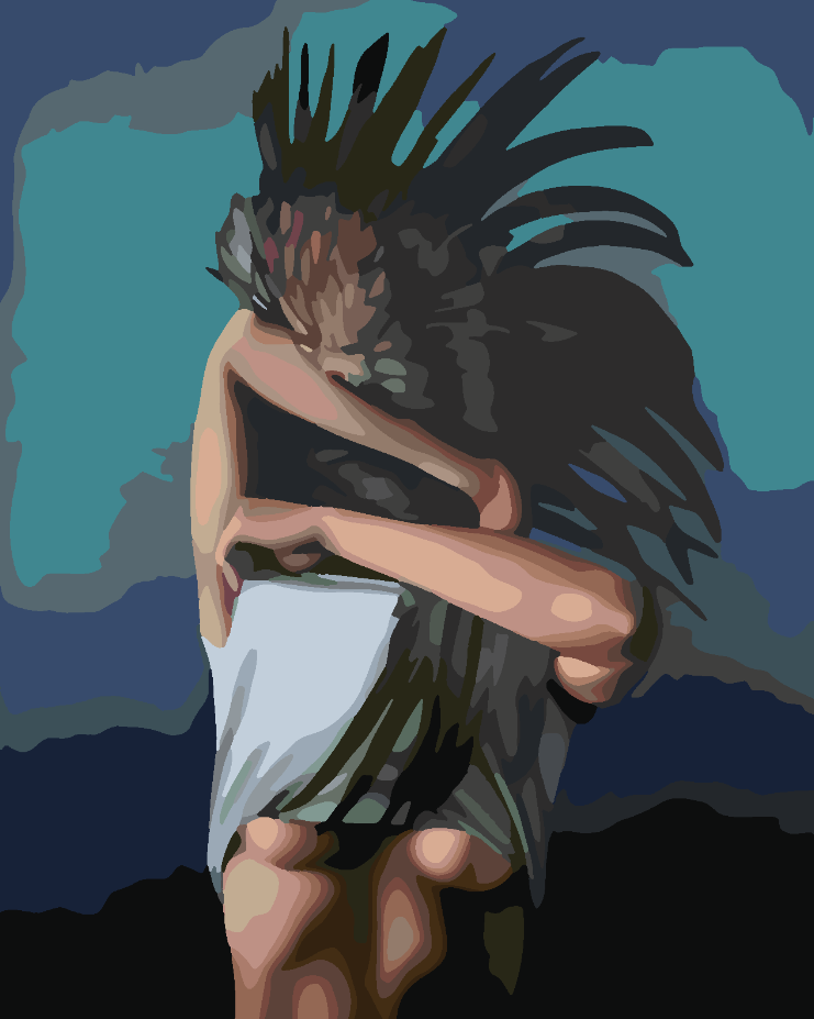 Peinture par numéros - Fille avec des ailes 4117