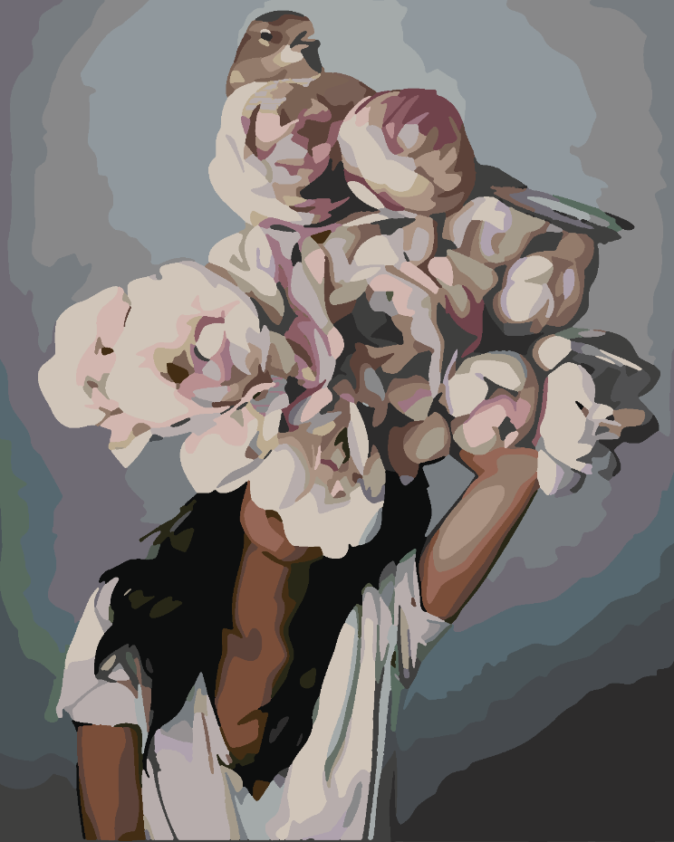 Pictura pe numere - Floral Head 4118