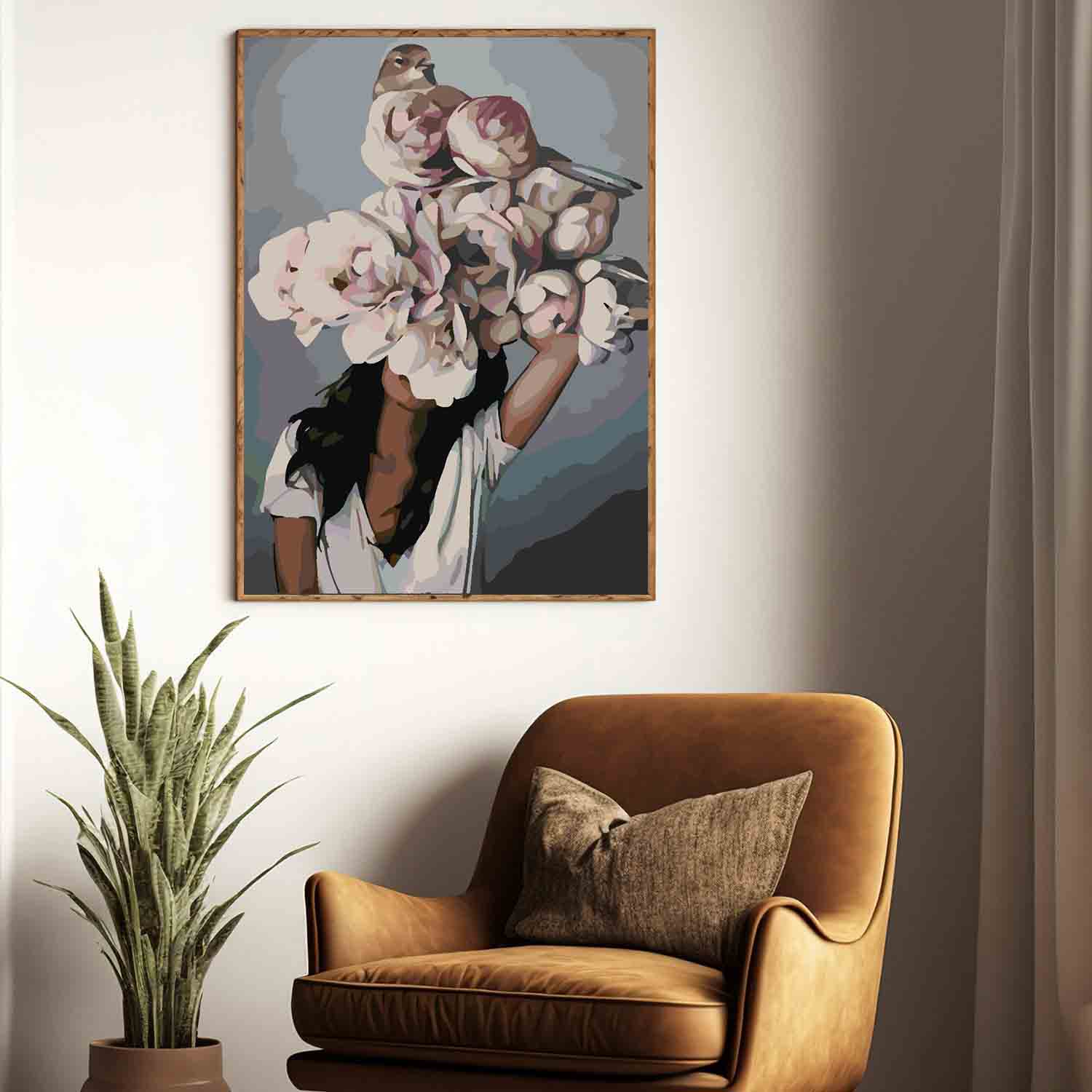 Pictura pe numere - Floral Head 4118