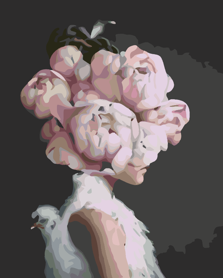 Pictura pe numere - Floral Head 4119
