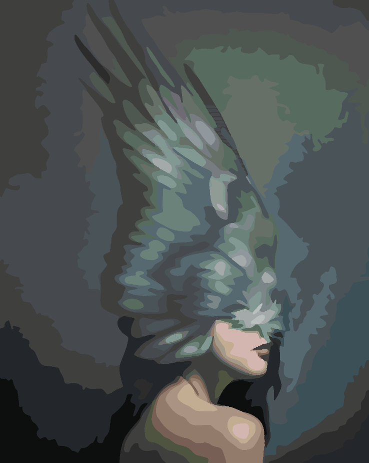 Pictura pe numere - Fată cu Aripi 4121