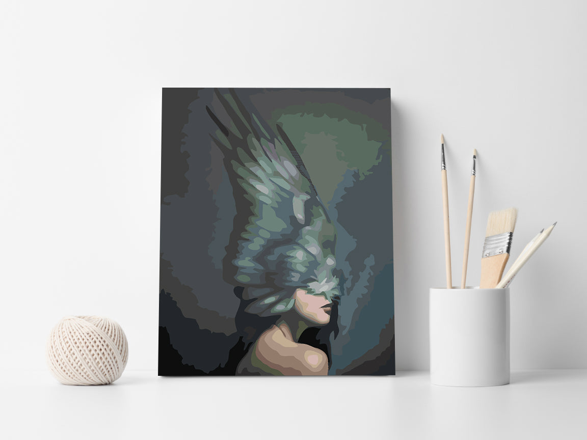 Pictura pe numere - Fată cu Aripi 4121