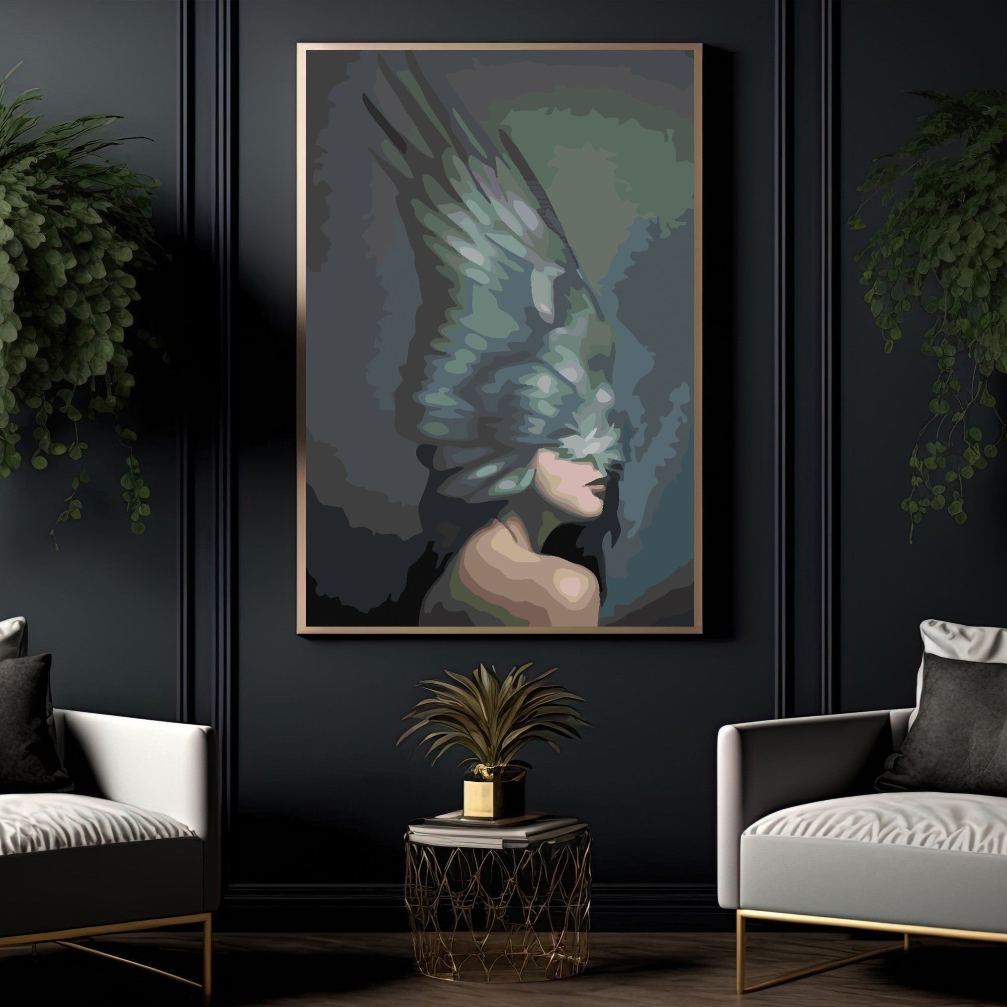 Pictura pe numere - Fată cu Aripi 4121