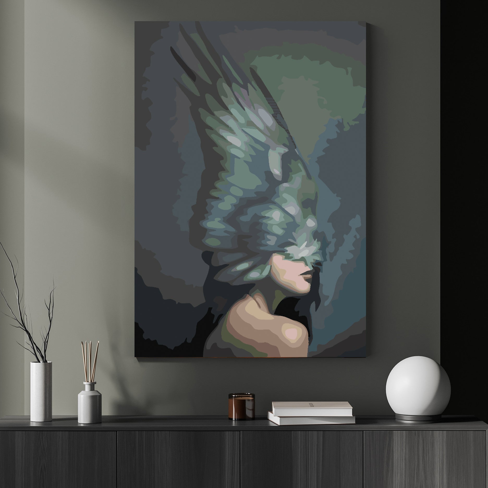 Pictura pe numere - Fată cu Aripi 4121