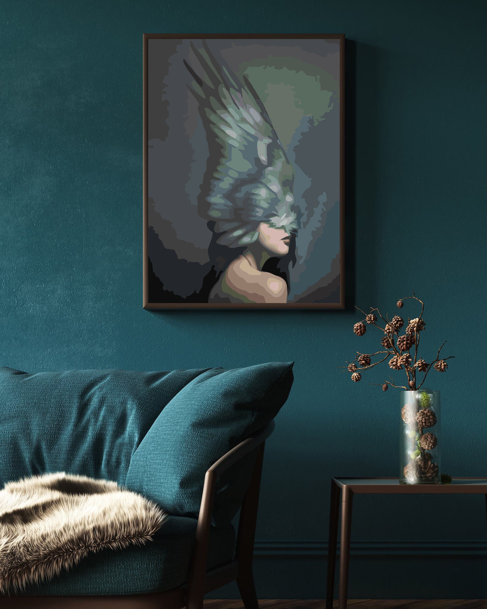 Pictura pe numere - Fată cu Aripi 4121