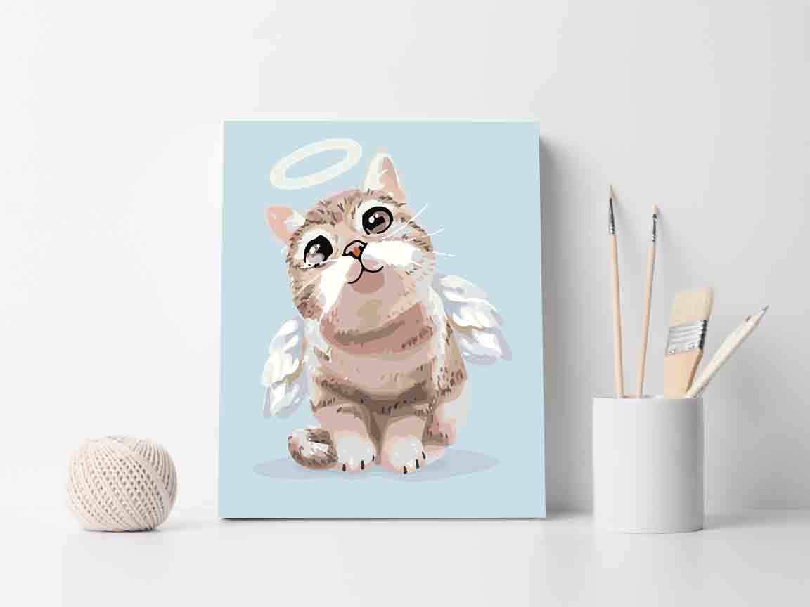 Pictura pe numere - Pisicuță pentru Copii 4125