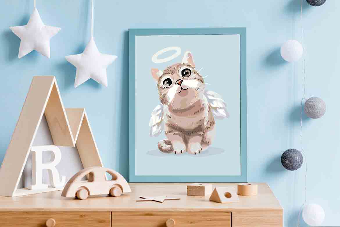 Pictura pe numere - Pisicuță pentru Copii 4125