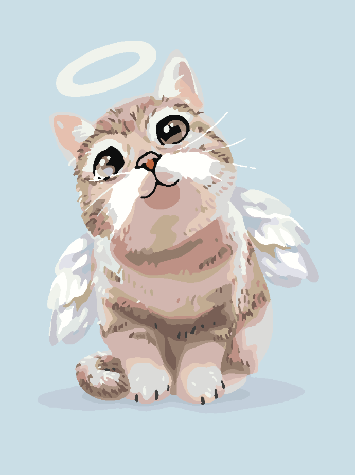 Pictura pe numere - Pisicuță pentru Copii 4125