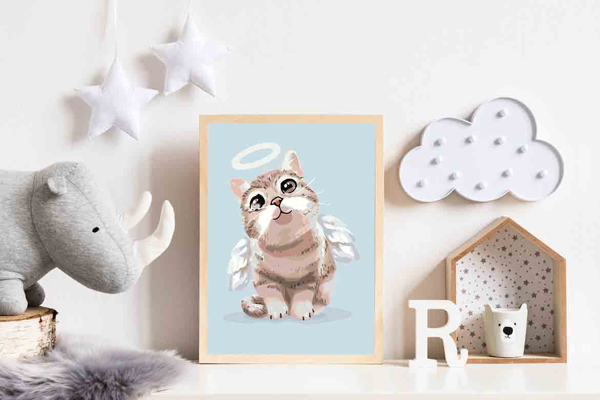 Pictura pe numere - Pisicuță pentru Copii 4125