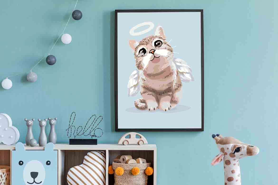 Pictura pe numere - Pisicuță pentru Copii 4125