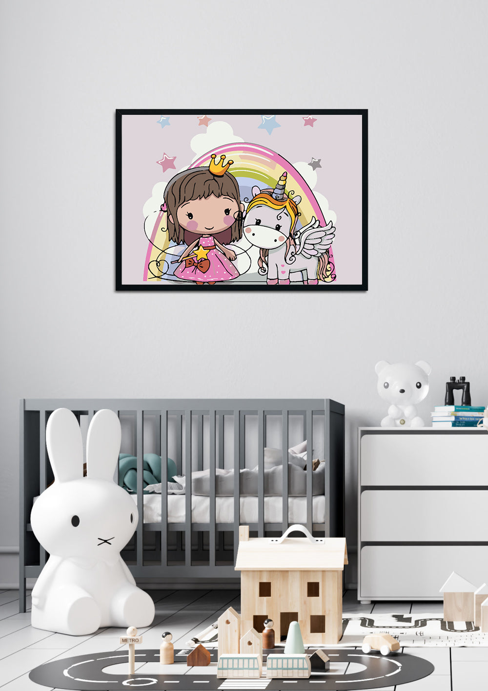 Pictura pe numere - Mica Prințesă cu Unicornul 4132