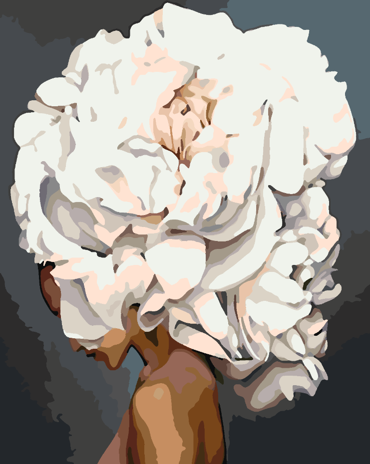 Pictura pe numere - Floral Head 4135