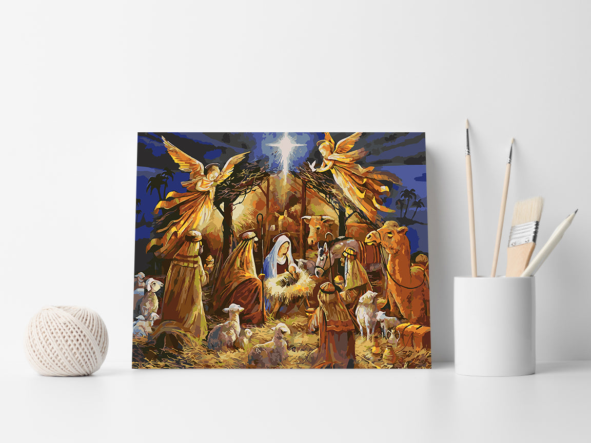 Peinture par numéros - La Naissance de Jésus-Christ 4139
