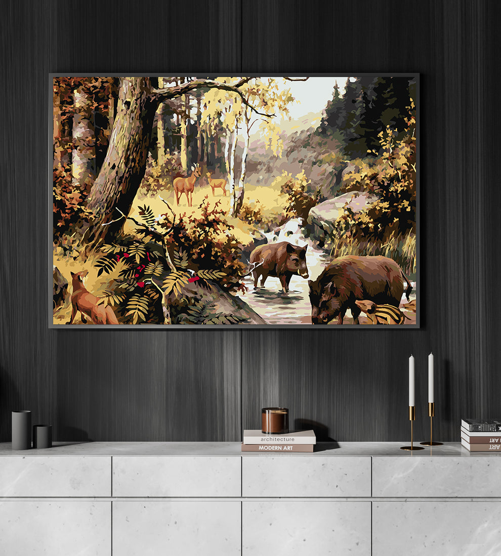 Peinture par numéros - Animaux de la forêt 4150