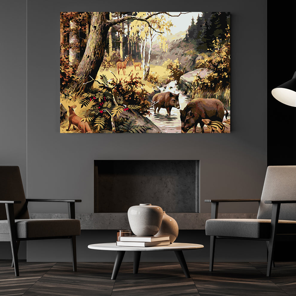 Peinture par numéros - Animaux de la forêt 4150